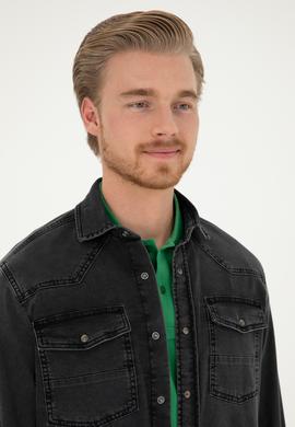Erkek Siyah Jean Gömlek - 50283542001