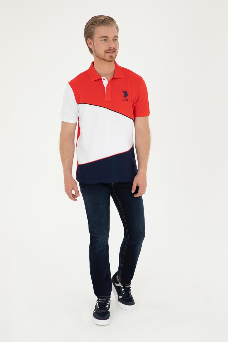 Erkek Regular Fit Polo Yaka Kırmızı Tişört - 50281946009