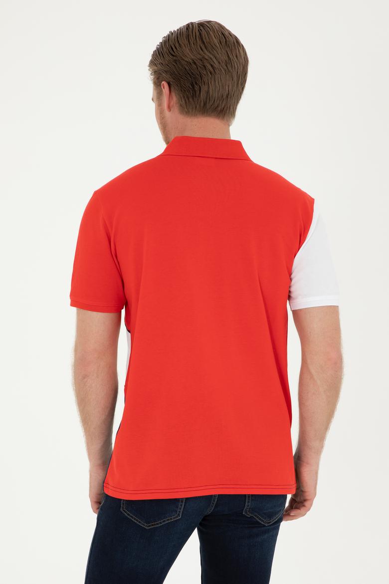 Erkek Regular Fit Polo Yaka Kırmızı Tişört - 50281946009