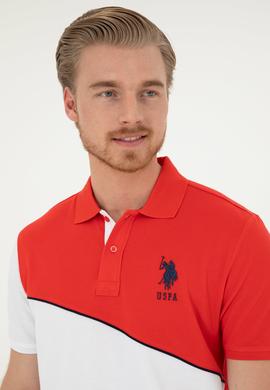 Erkek Regular Fit Polo Yaka Kırmızı Tişört - 50281946009