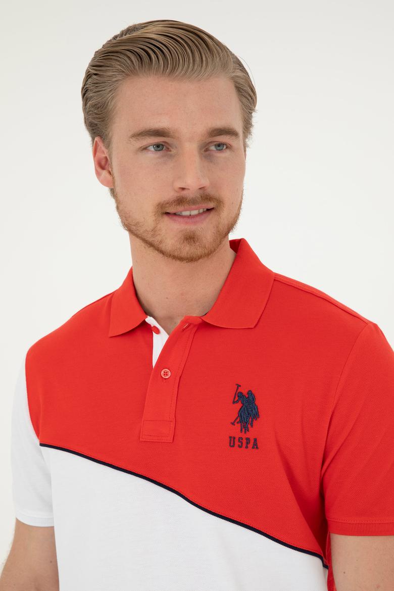 Erkek Regular Fit Polo Yaka Kırmızı Tişört - 50281946009