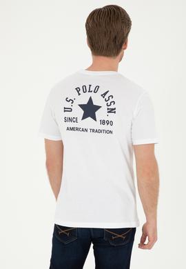 Erkek Regular Fit Bisiklet Yaka Beyaz Tişört - 50281077021