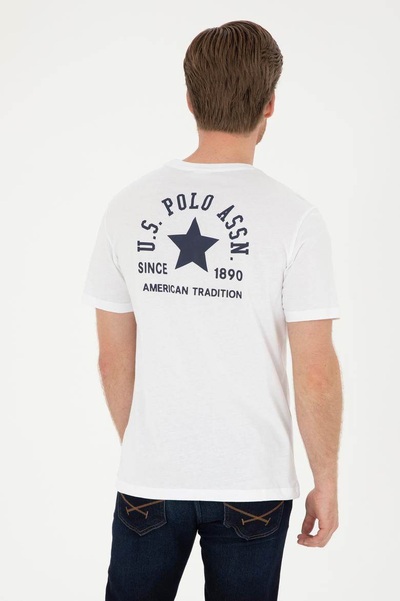 Erkek Regular Fit Bisiklet Yaka Beyaz Tişört - 50281077021