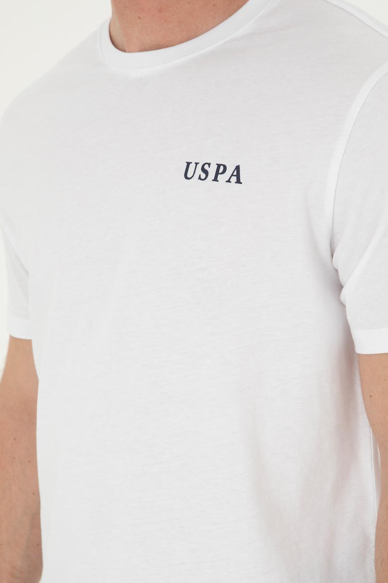 Erkek Regular Fit Bisiklet Yaka Beyaz Tişört - 50281077021