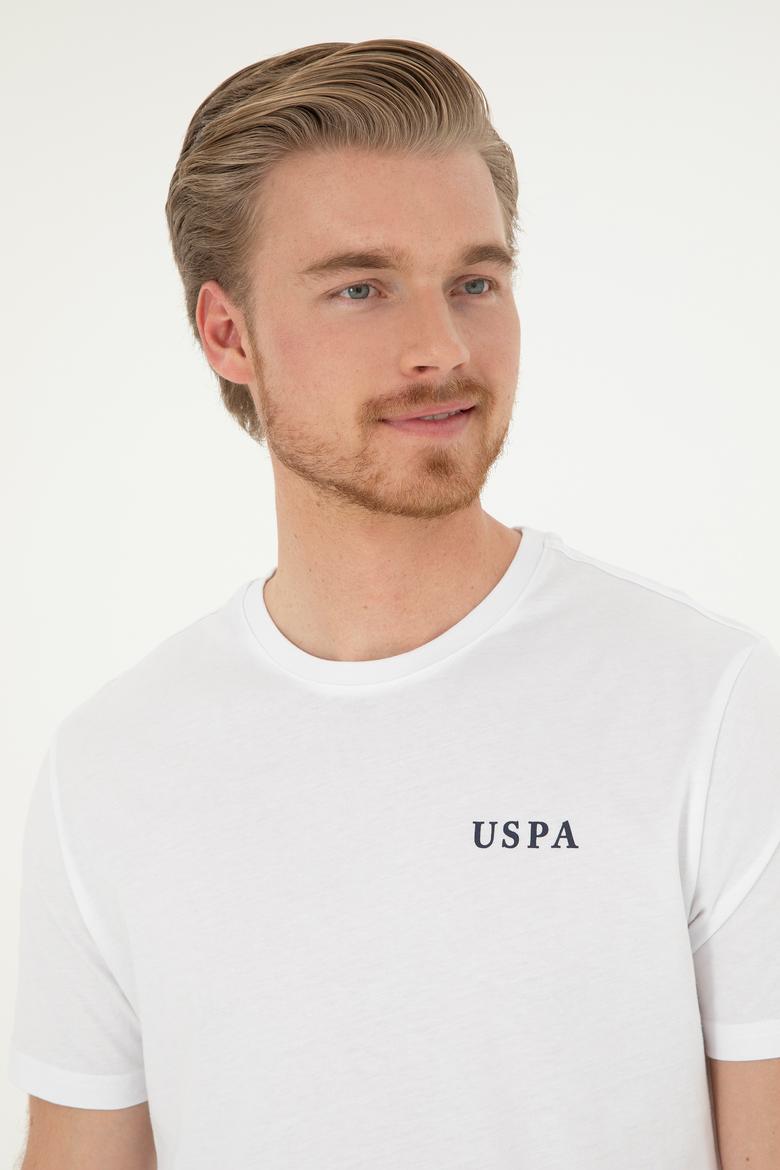 Erkek Regular Fit Bisiklet Yaka Beyaz Tişört - 50281077021