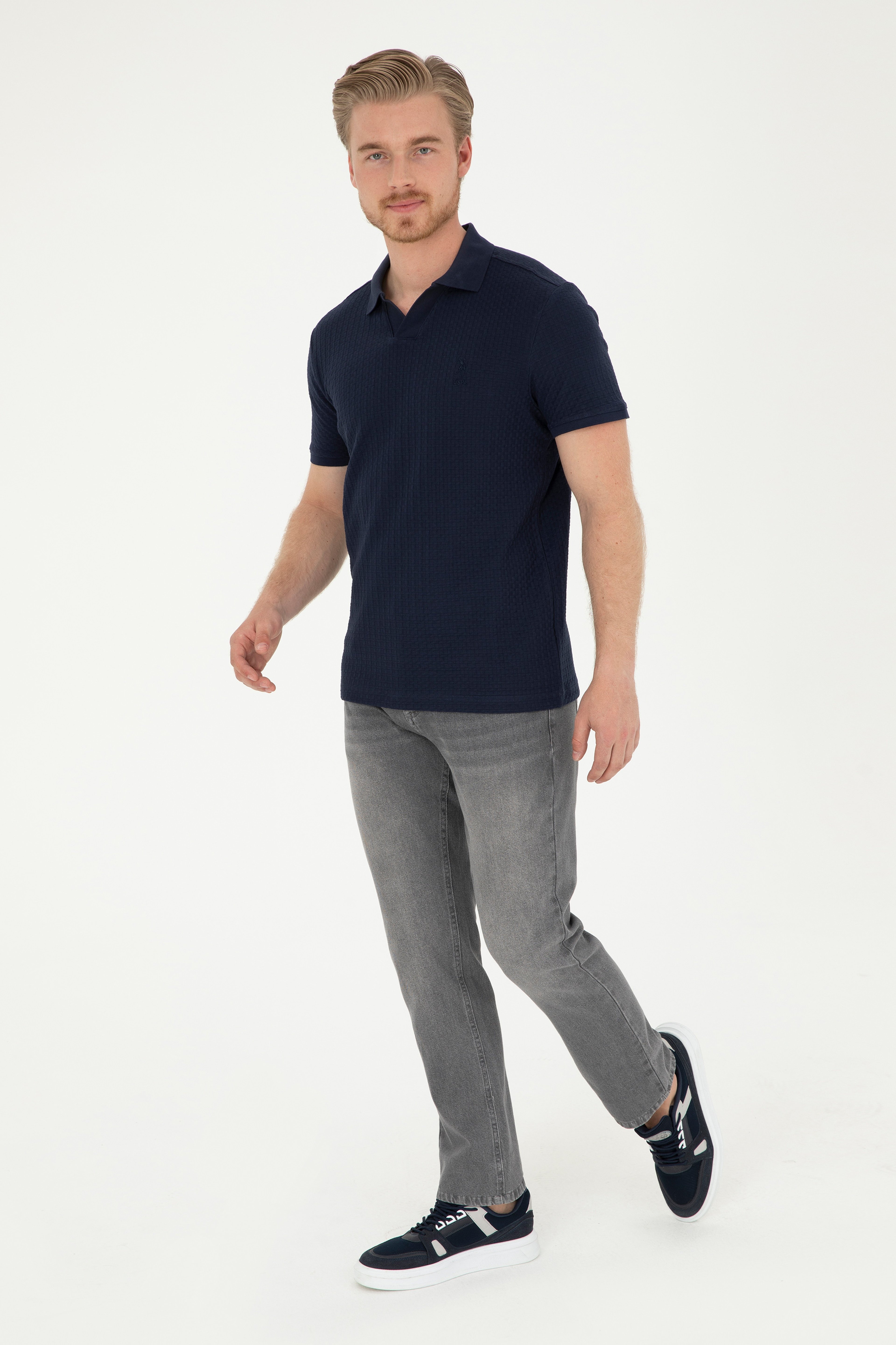 Erkek Gri Jean Pantolon - Image 3