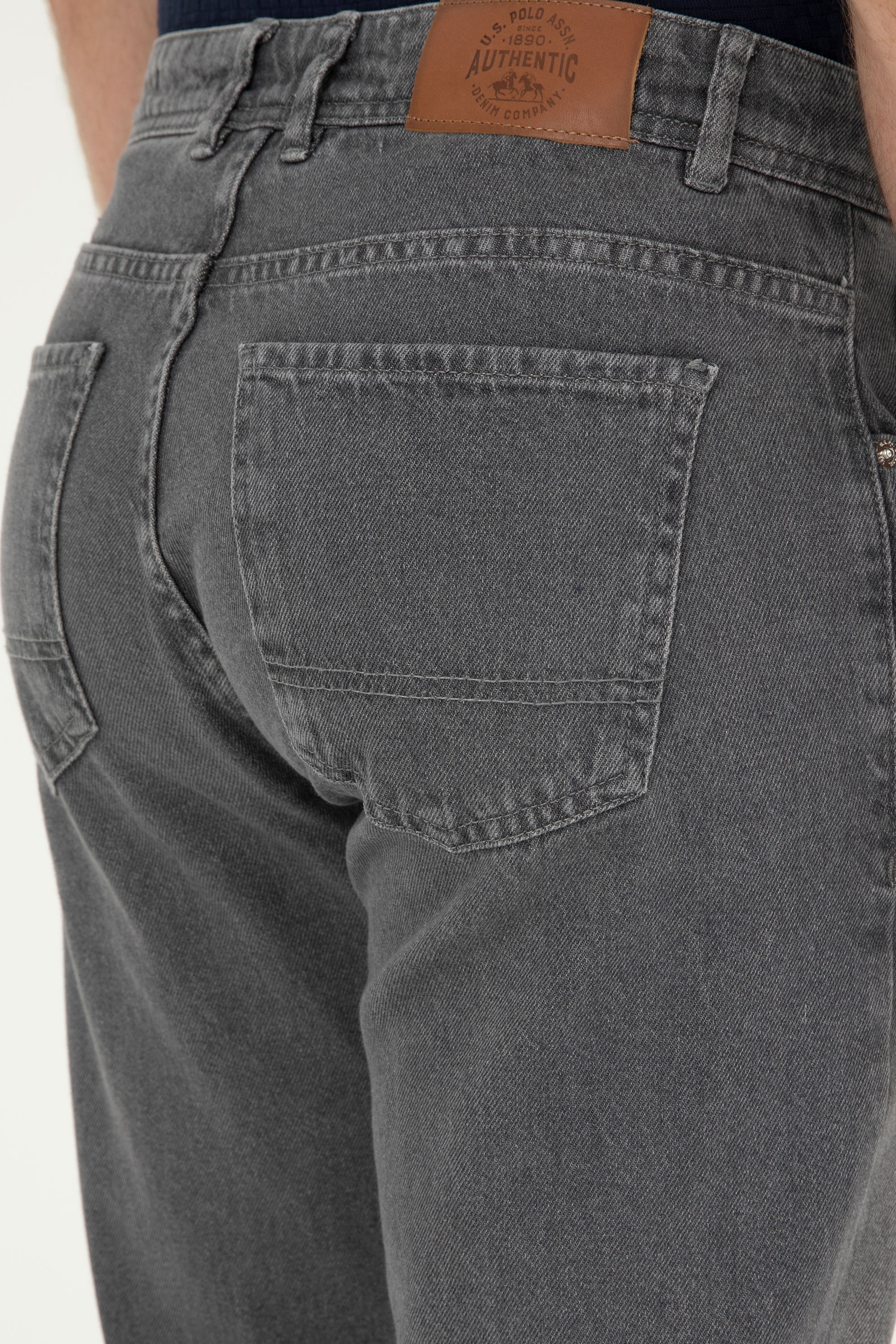 Erkek Gri Jean Pantolon - Image 6