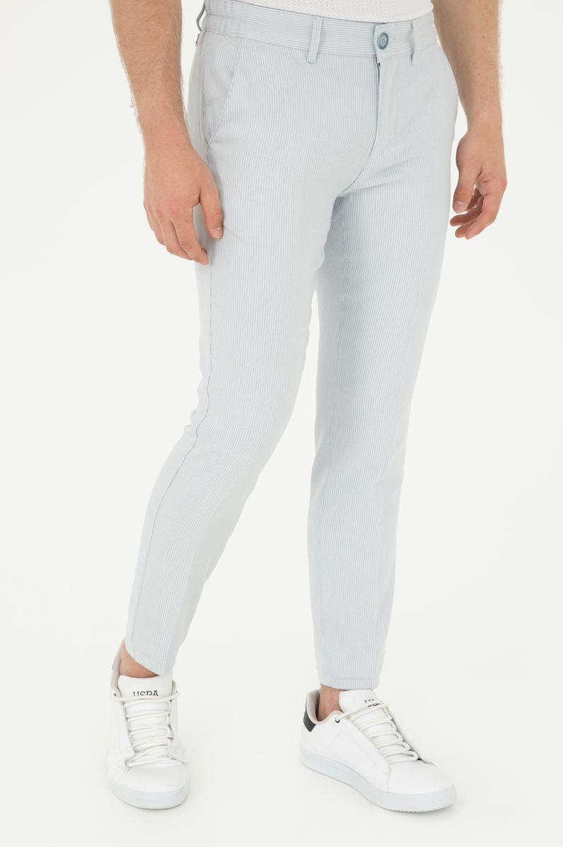 Erkek Mavi Kanvas Pantolon