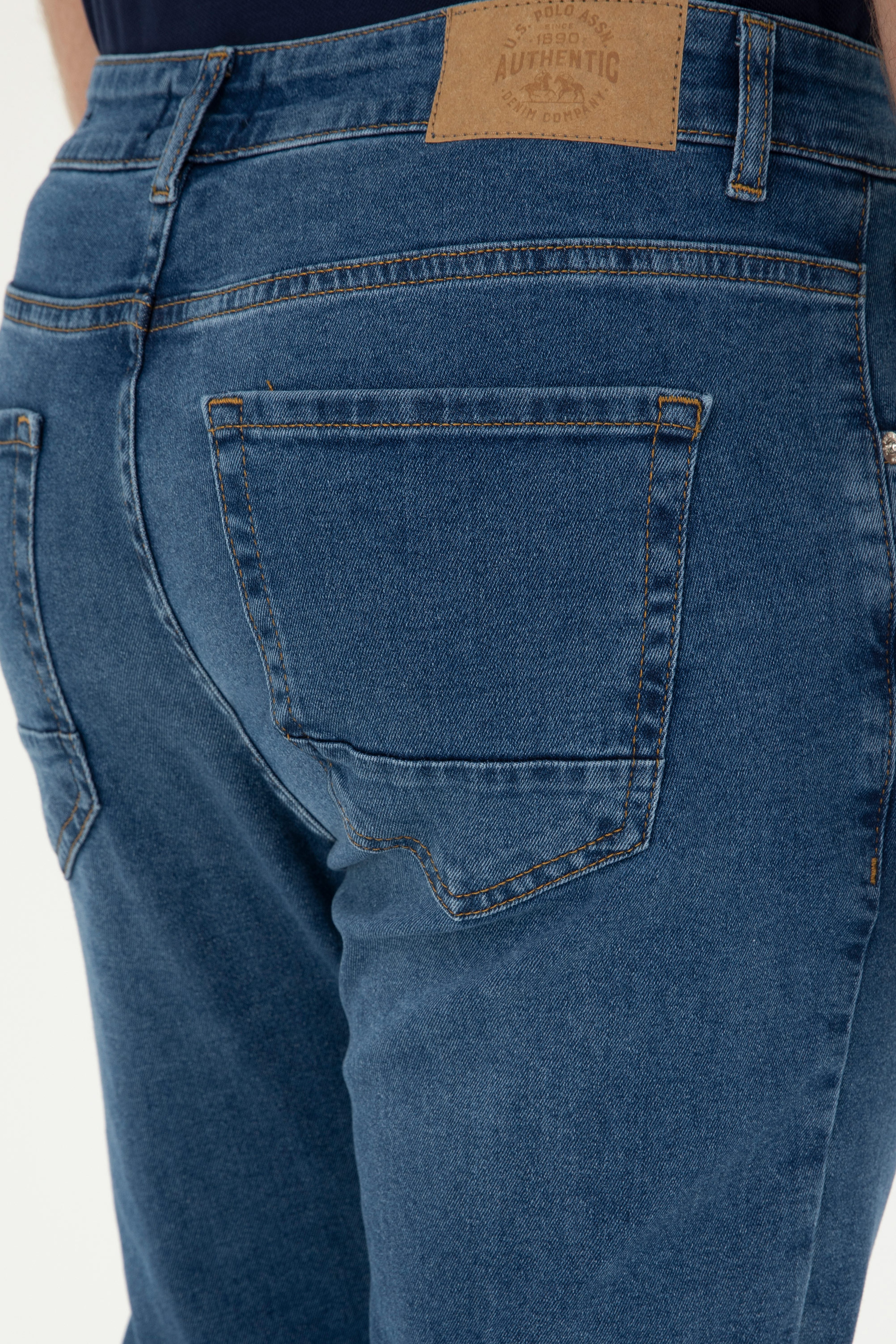 Erkek Koyu Mavi Jean Pantolon - Image 6