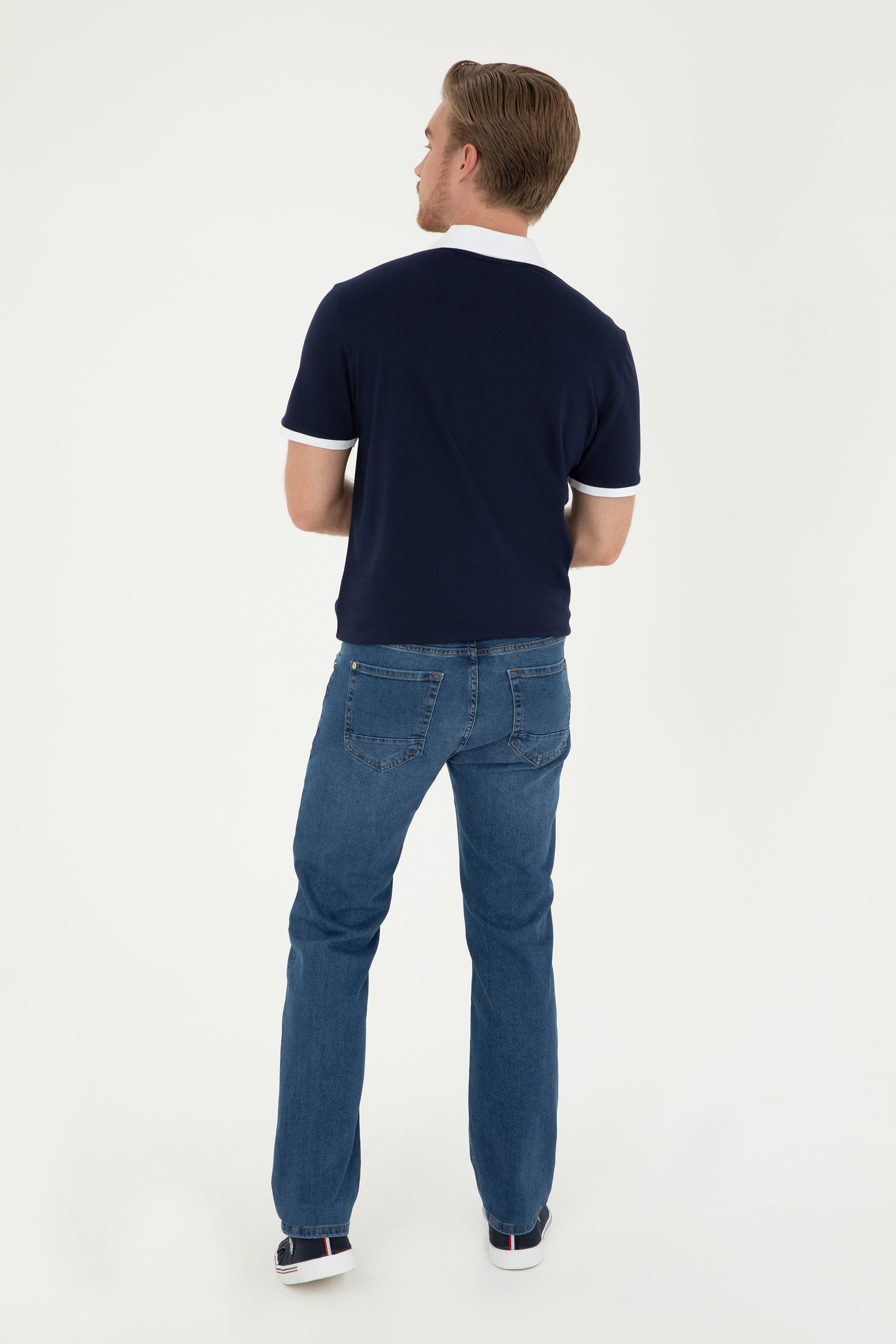 Erkek Koyu Mavi Jean Pantolon