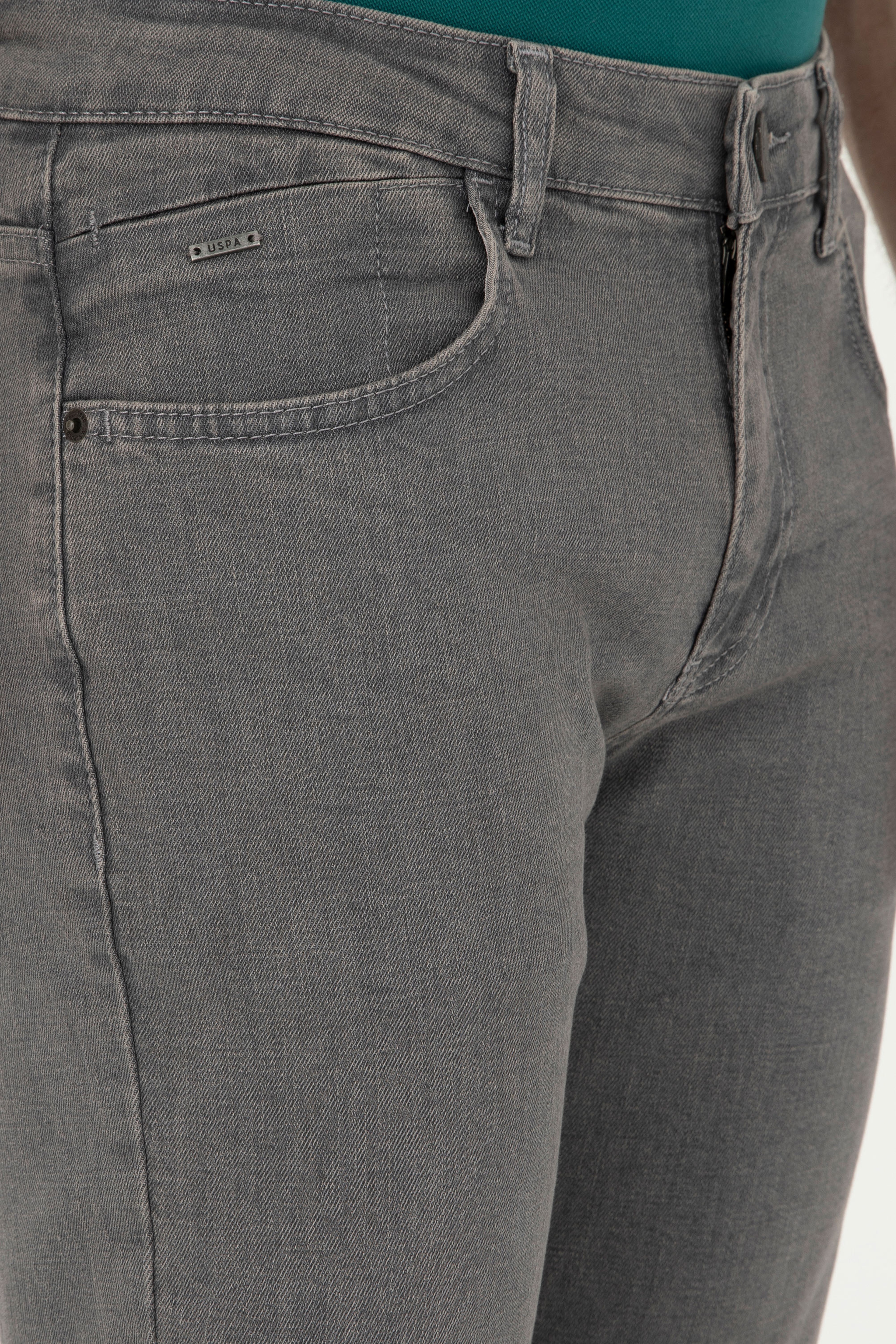 Erkek Gri Jean Pantolon - Image 5