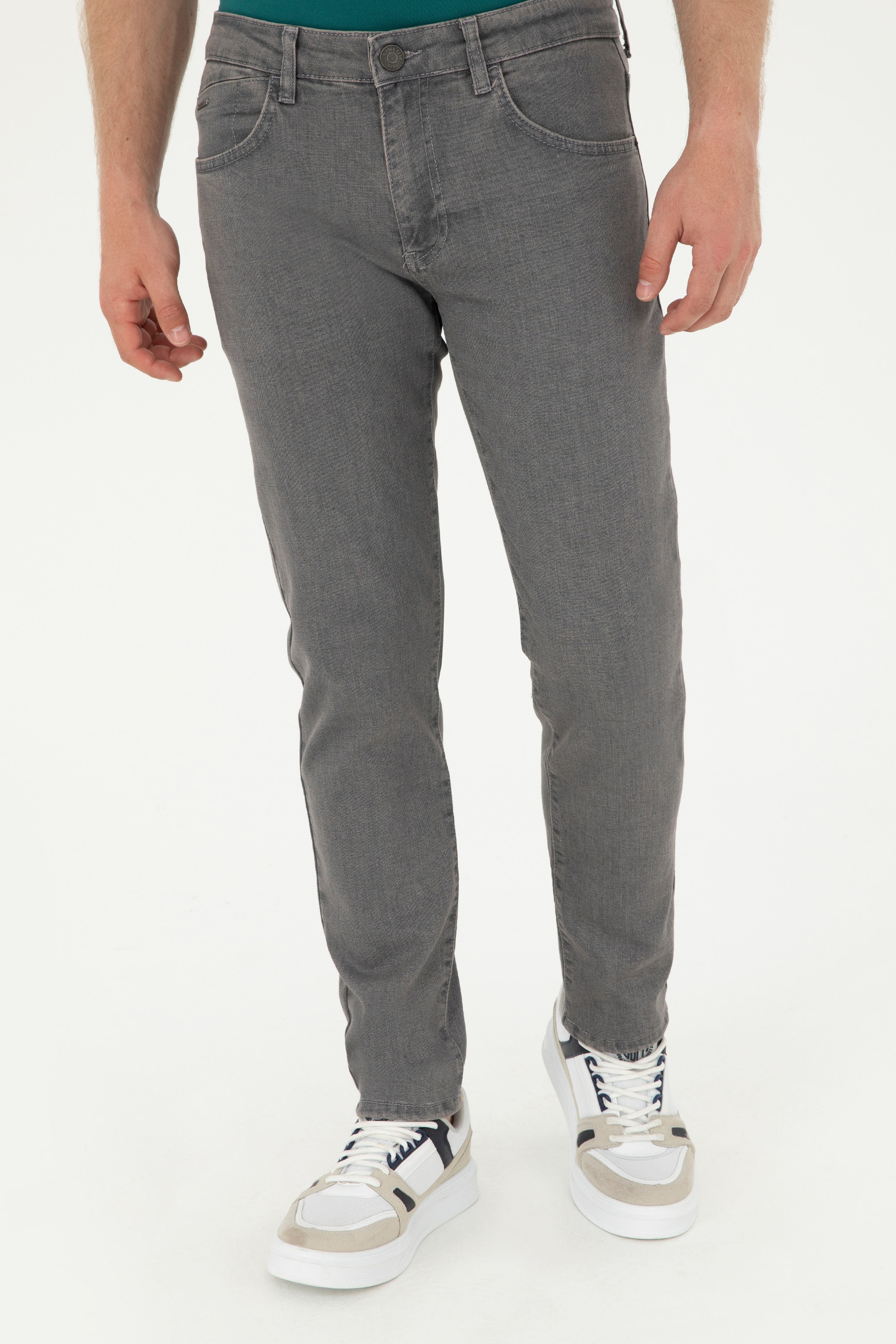 Erkek Gri Jean Pantolon - Image 2