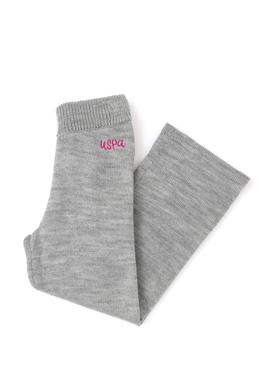 Kız Çocuk Gri Melanj Triko Pantolon - 50277091005