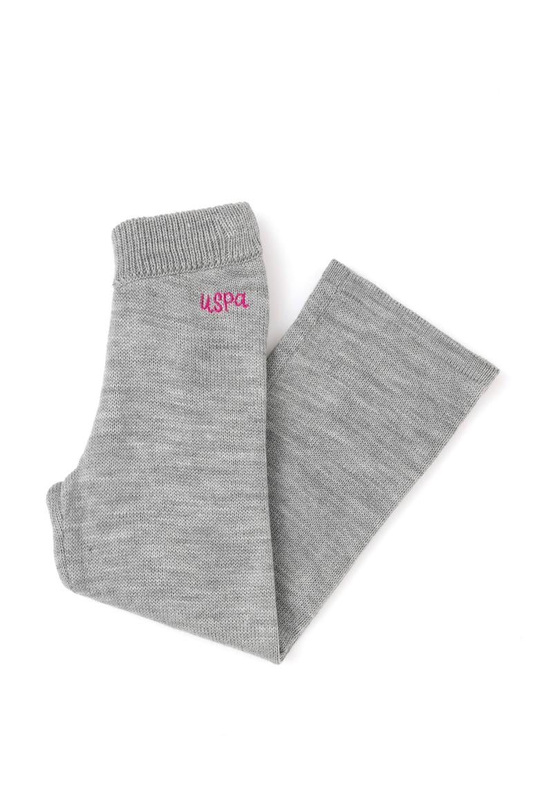 Kız Çocuk Gri Melanj Triko Pantolon - 50277091005
