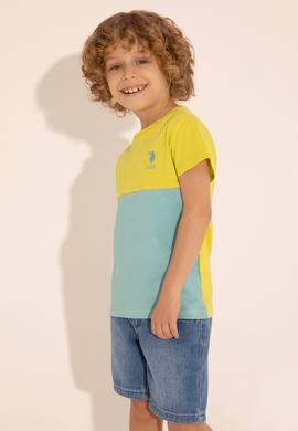 Erkek Çocuk Fıstık Yeşili Bisiklet Yaka Tişört - 50284796038