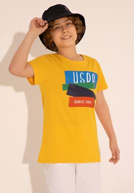 Erkek Çocuk Safran Bisiklet Yaka Tişört - 50284895061