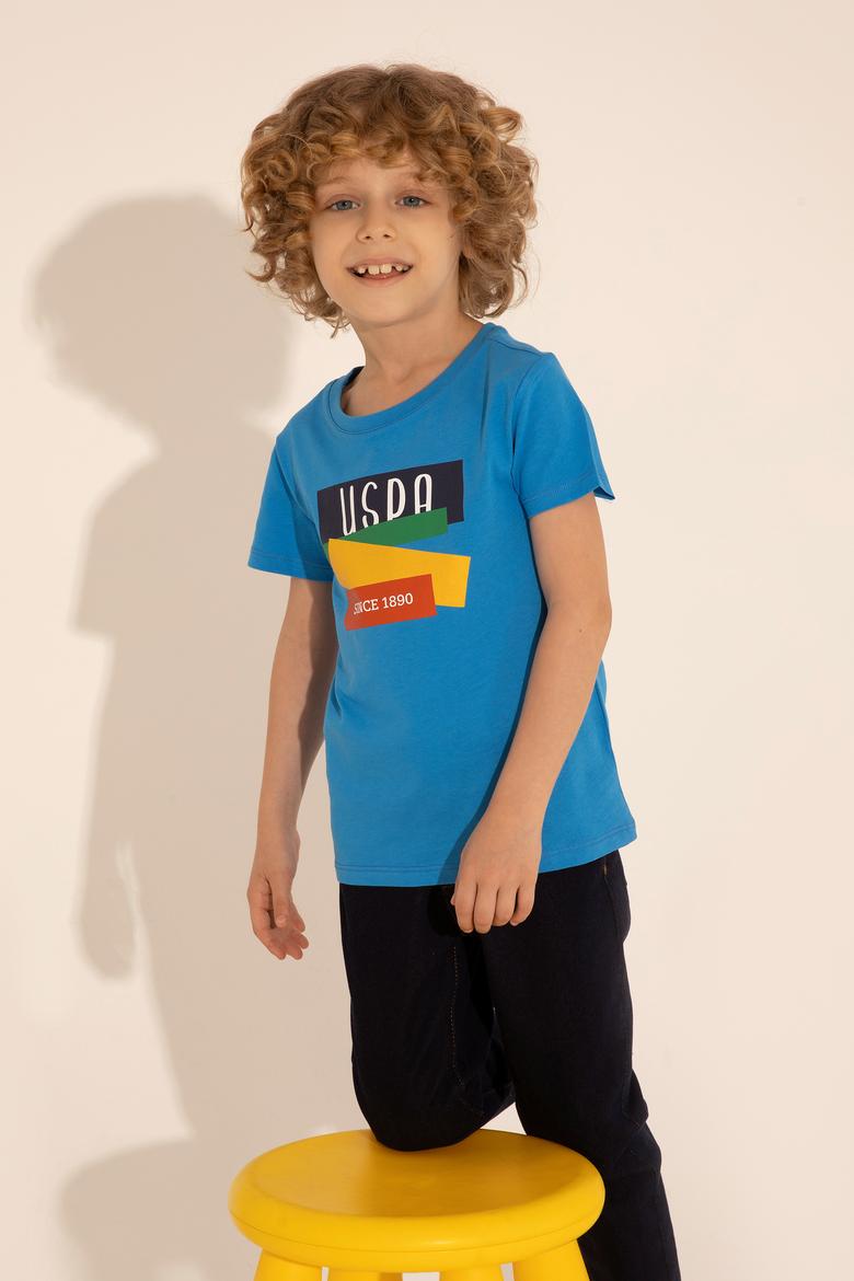 Erkek Çocuk Saks Bisiklet Yaka Tişört - 50284895068