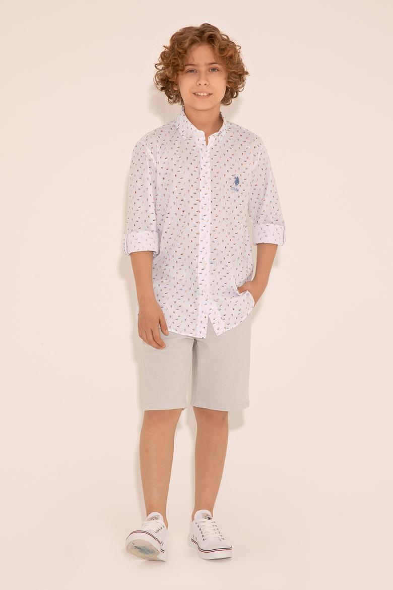 Erkek Çocuk Turuncu Uzun Kollu Gömlek - 50288712002