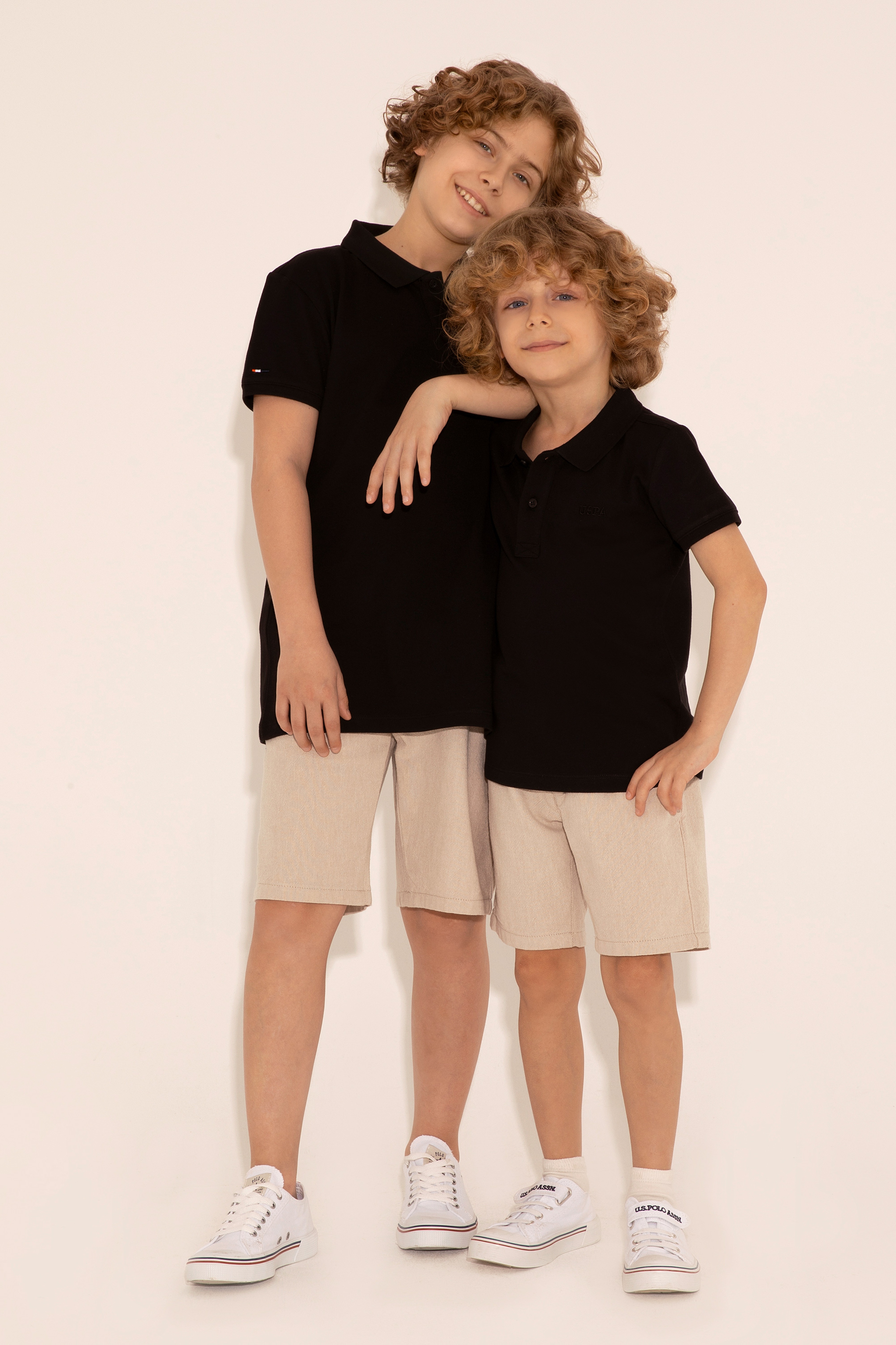 Erkek Çocuk Siyah Basic Polo Yaka Tişört