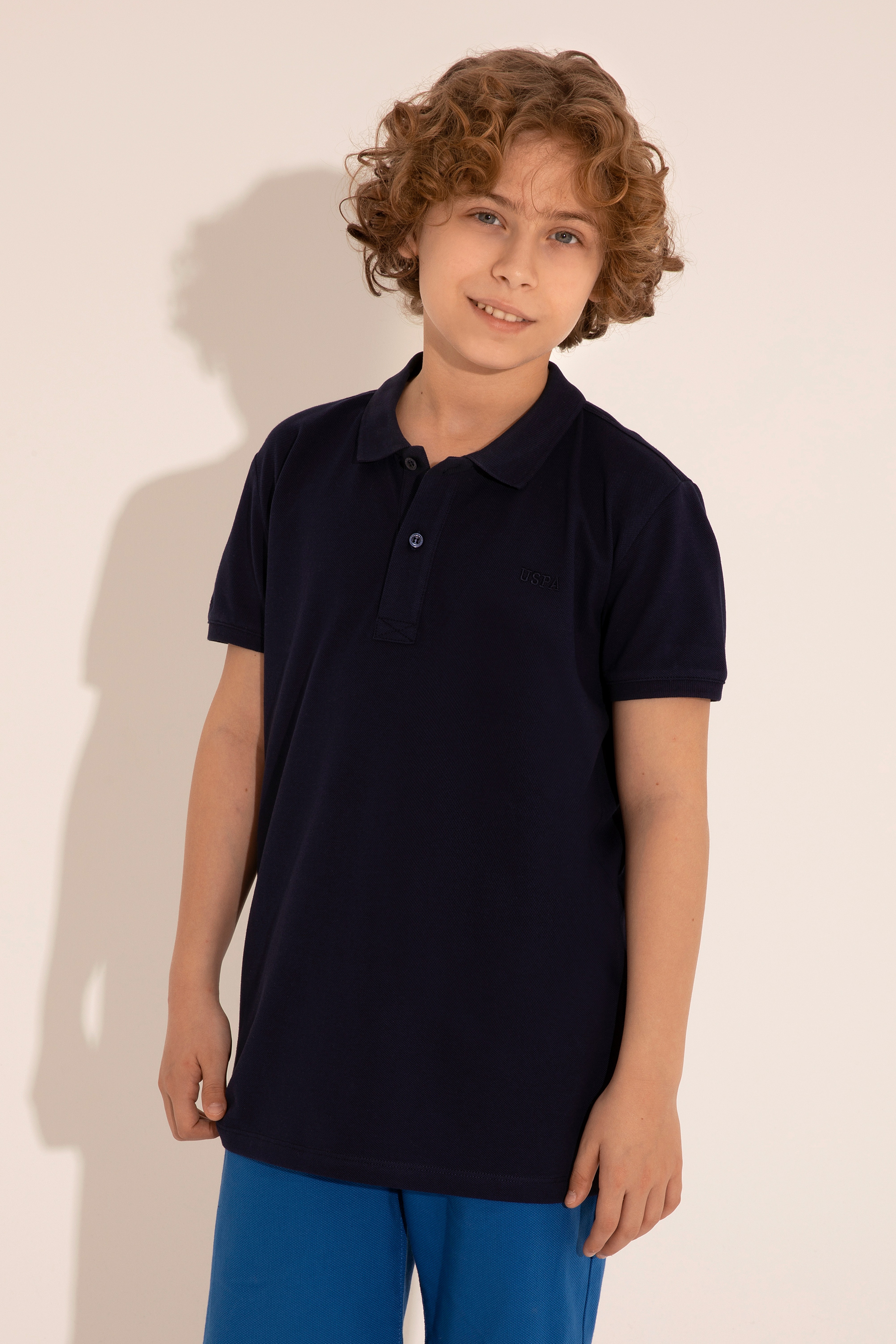 Erkek Çocuk Lacivert Basic Polo Yaka Tişört