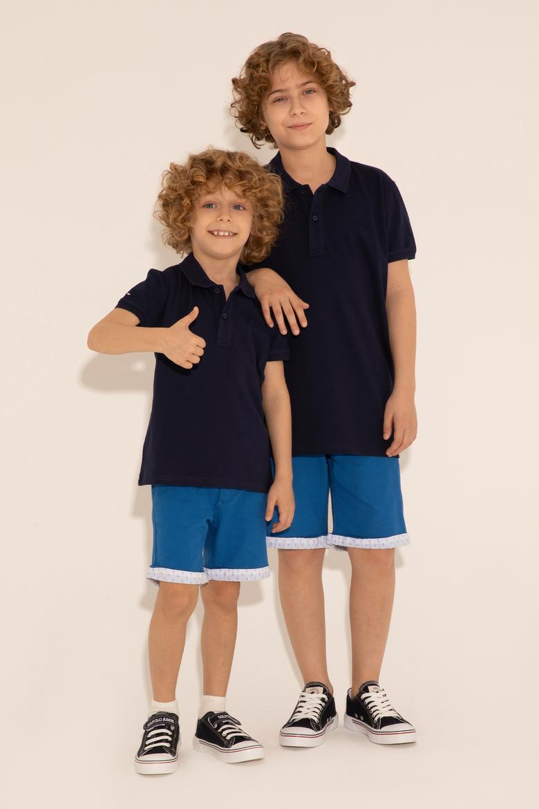 Erkek Çocuk Lacivert Basic Polo Yaka Tişört