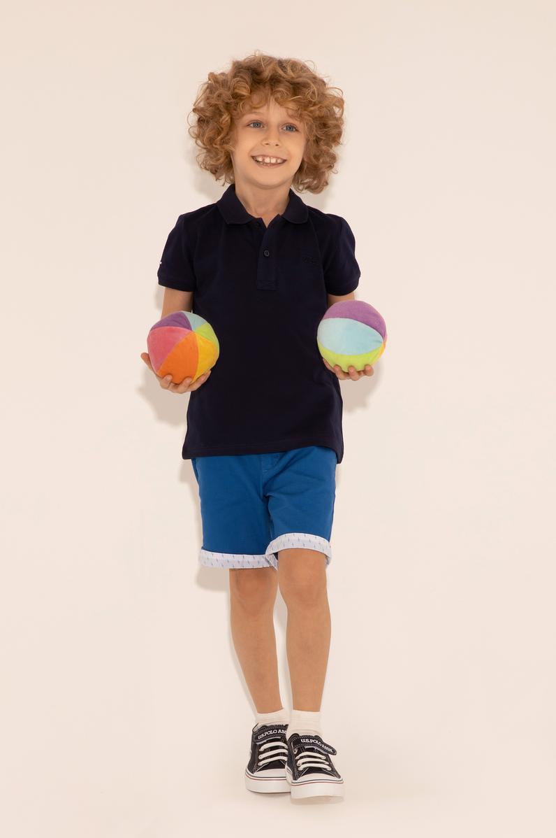 Erkek Çocuk Lacivert Basic Polo Yaka Tişört