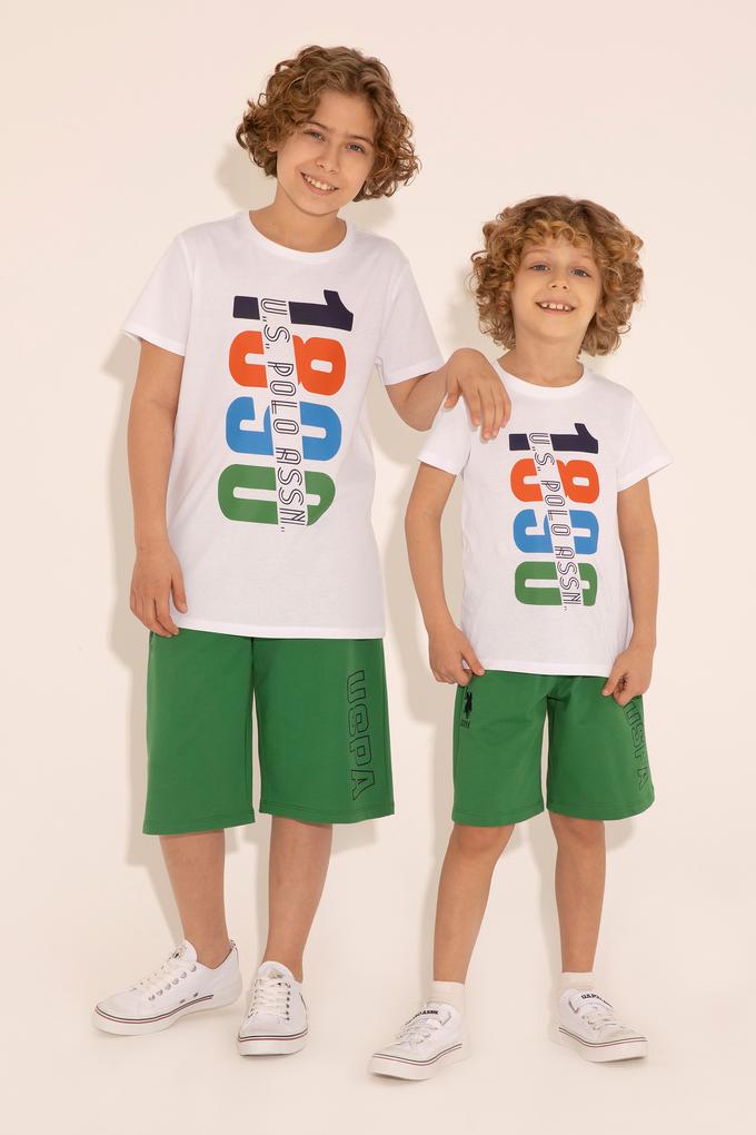 Erkek Çocuk Yeşil Örme Şort