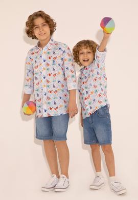 Erkek Çocuk Beyaz Uzun Kollu Gömlek - 50288716004