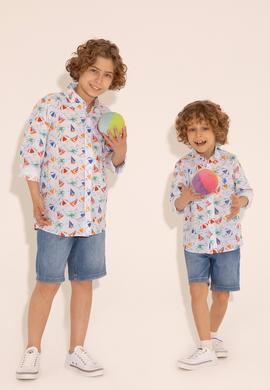 Erkek Çocuk Beyaz Uzun Kollu Gömlek - 50288716001