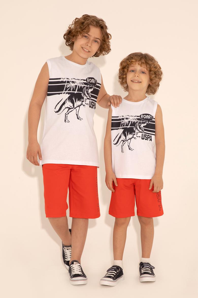 Erkek Çocuk Kırmızı Örme Şort