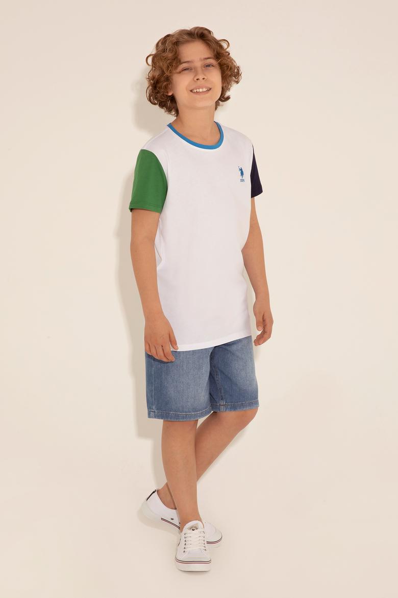 Erkek Çocuk Mavi Jean Şort - 50283979005