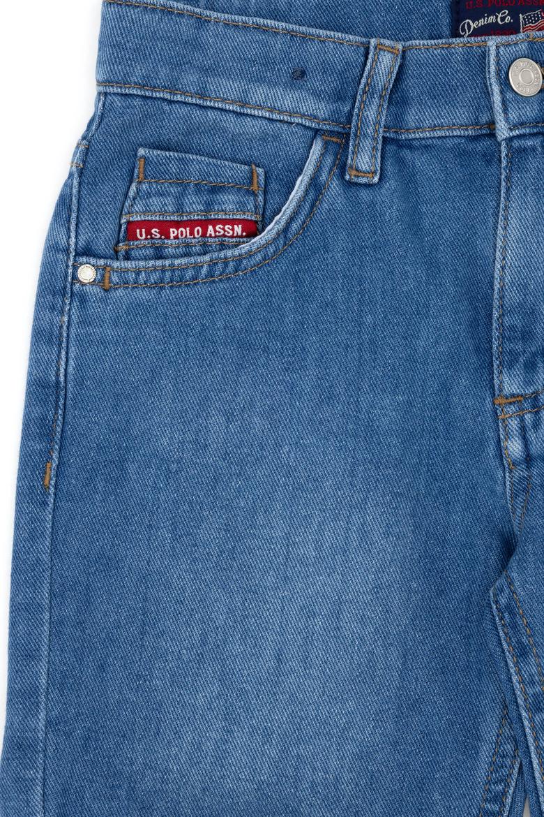 Erkek Çocuk Mavi Jean Şort - 50283979005