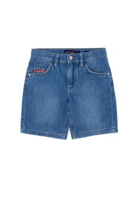 Erkek Çocuk Mavi Jean Şort - 50283979005