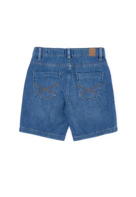 Erkek Çocuk Mavi Jean Şort - 50283979005