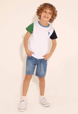 Erkek Çocuk Mavi Jean Şort - 50283979005