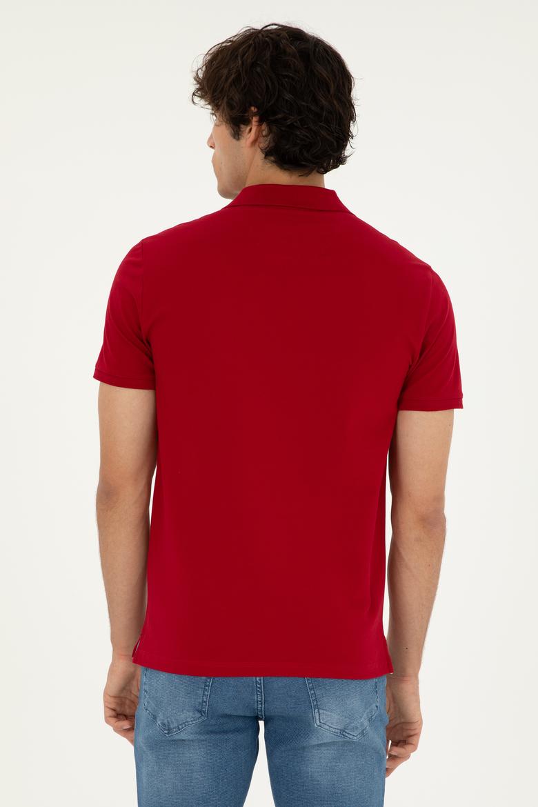 Erkek Bordo Basic Tişört - 50279581053