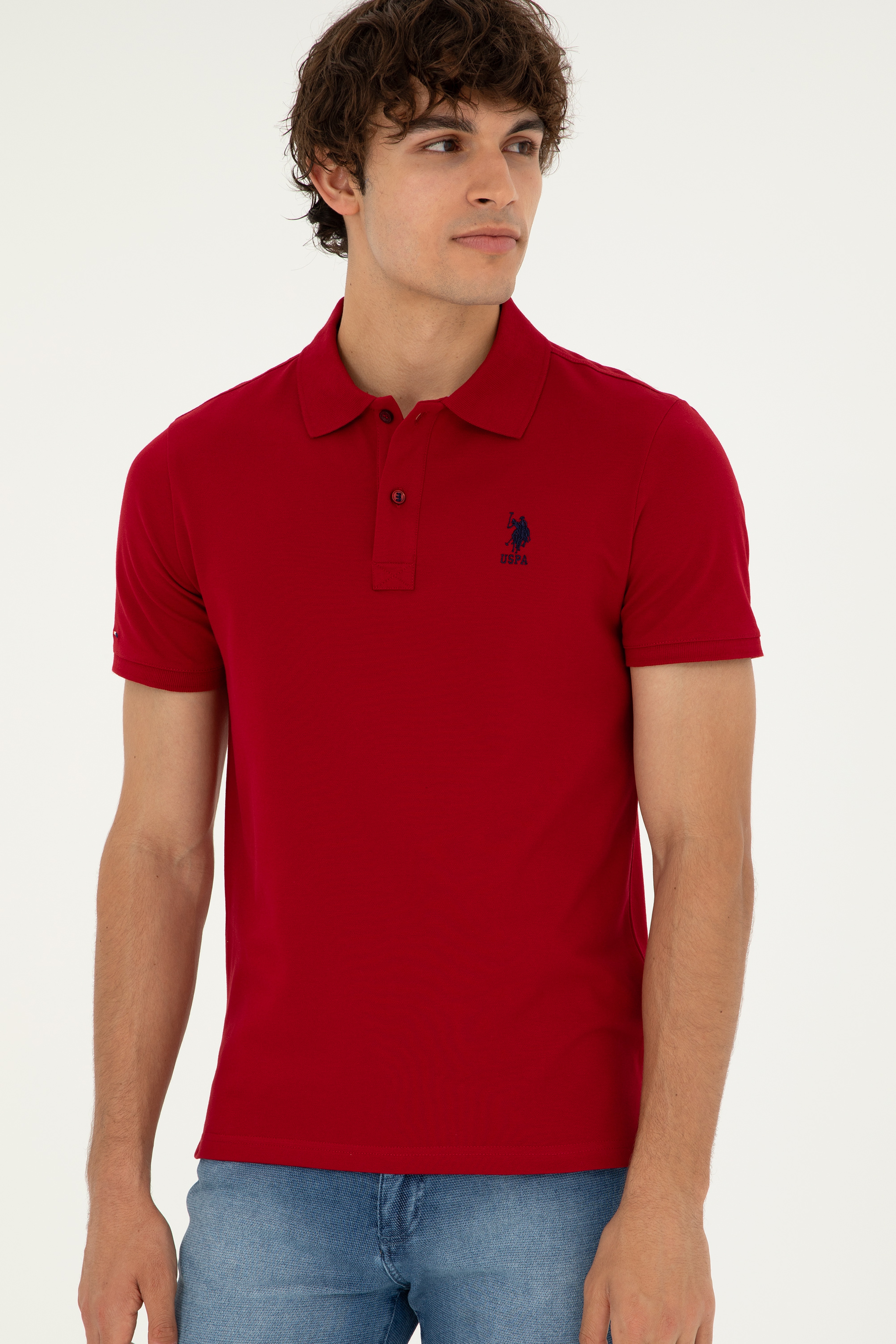Erkek Bordo Basic Tişört - Image 1