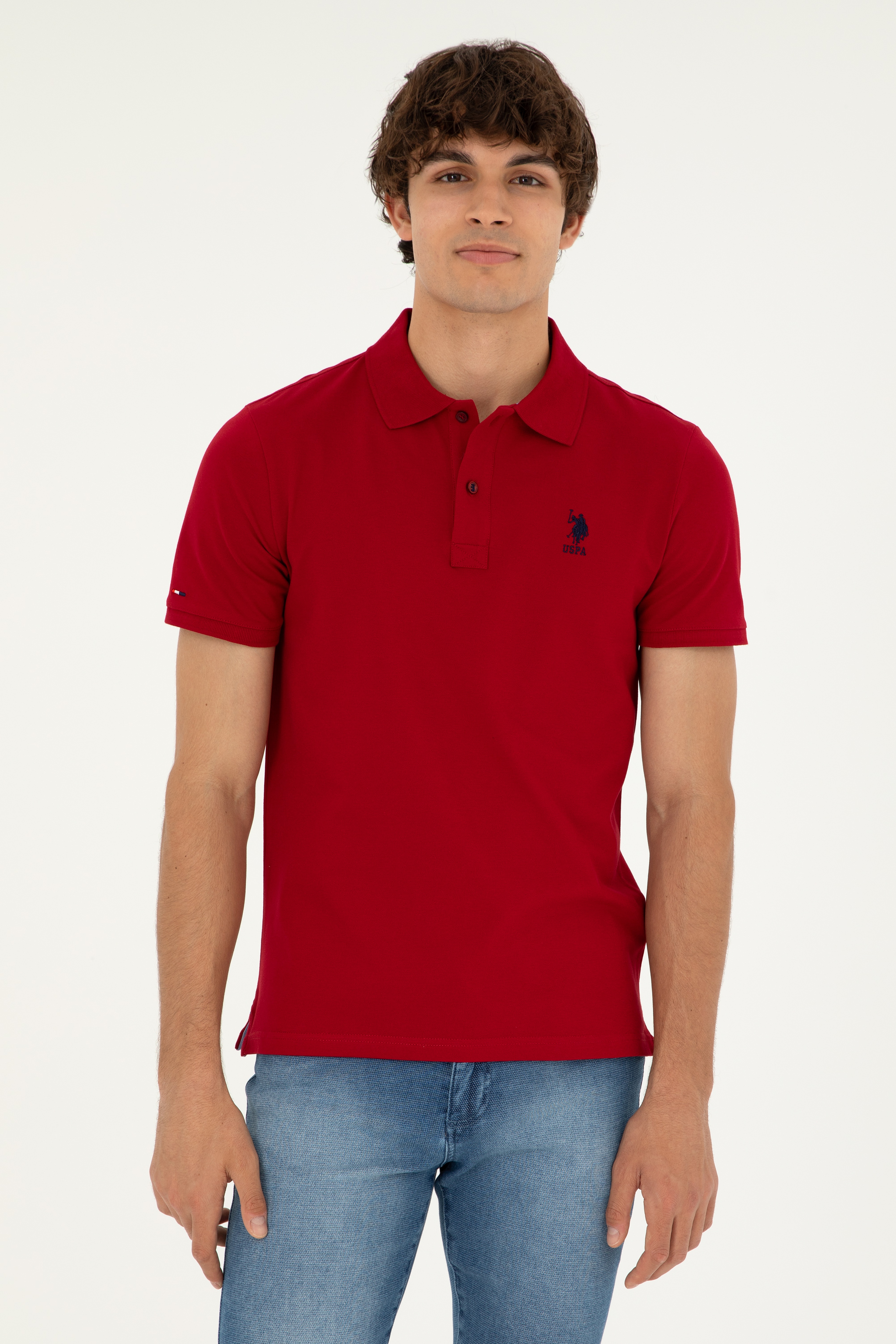 Erkek Bordo Basic Tişört - Image 3
