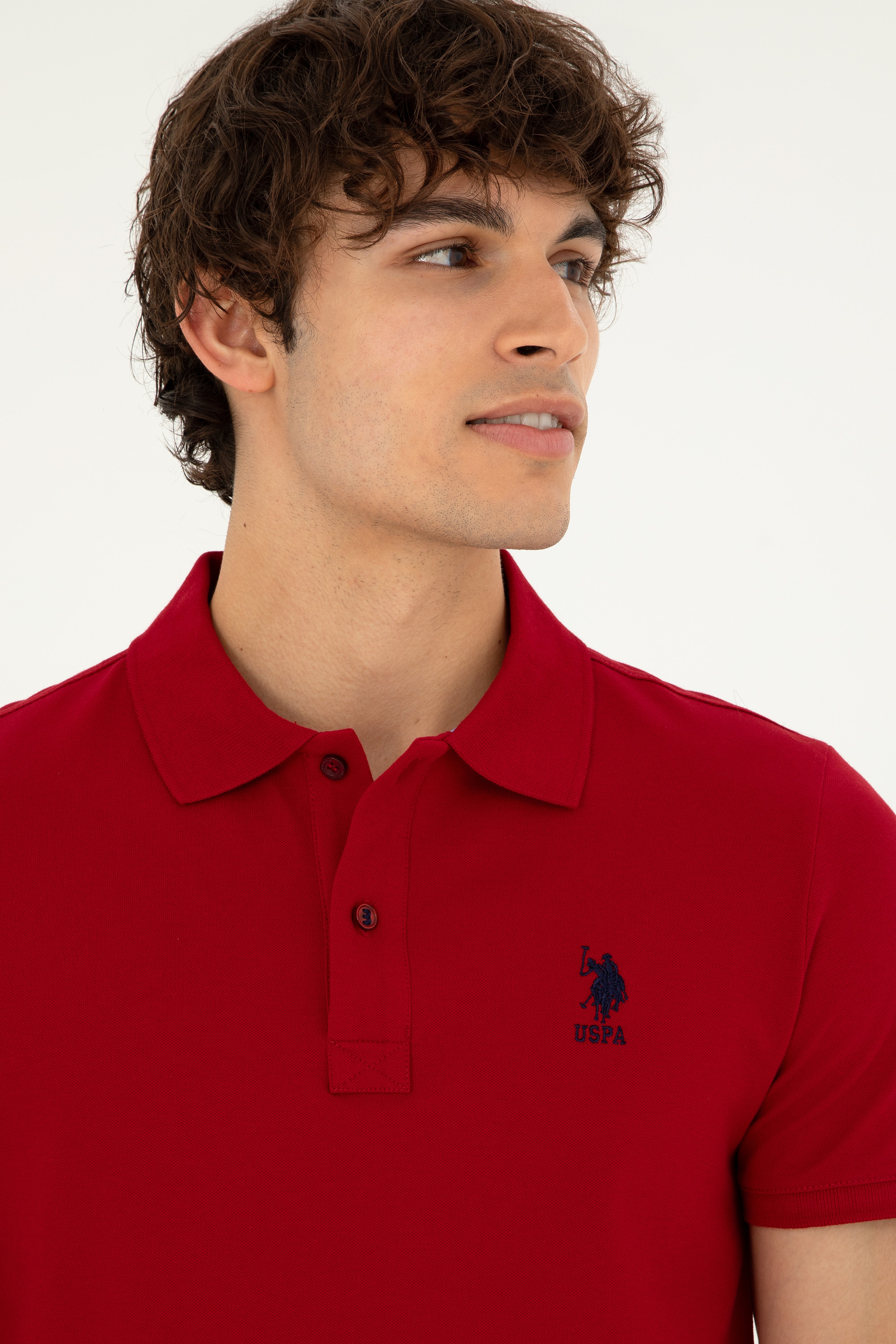 Erkek Bordo Basic Tişört - Image 2