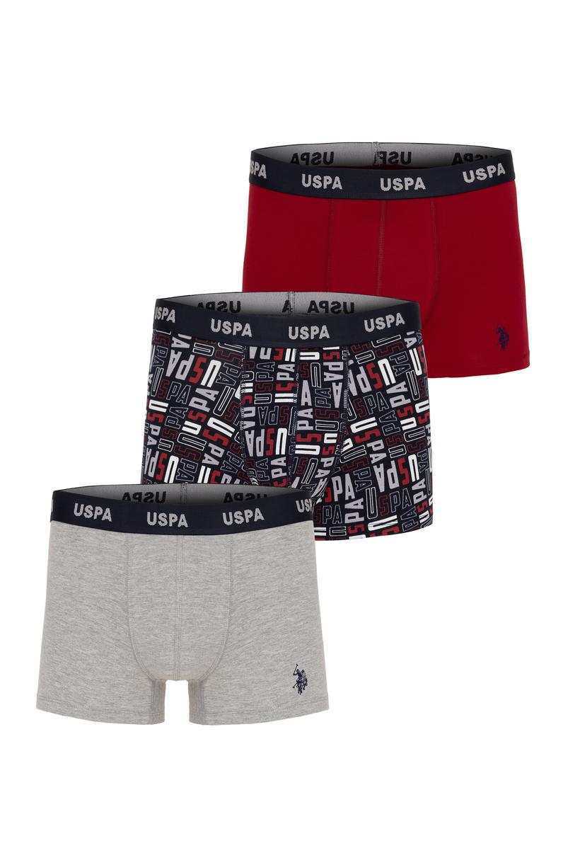 Erkek Kırmızı 3'lü Boxer | 50292839006 - U.S.Polo Assn.