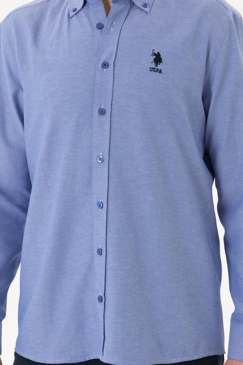 Erkek Koyu Mavi Uzun Kollu Basic Gömlek - 50253872097