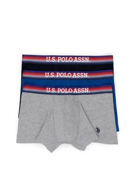 Erkek Gri Melanj 3'lü Boxer - 50292825002