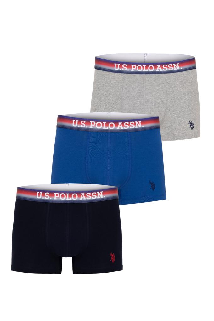 Erkek Gri Melanj 3'lü Boxer