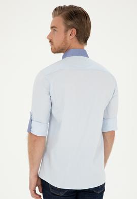 Erkek Açık Mavi Uzun Kollu Gömlek - 50283811016