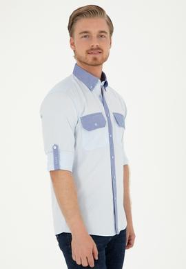 Erkek Açık Mavi Uzun Kollu Gömlek - 50283811016