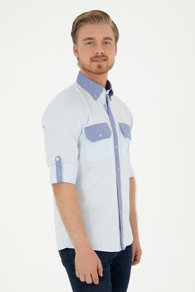 Erkek Açık Mavi Uzun Kollu Gömlek