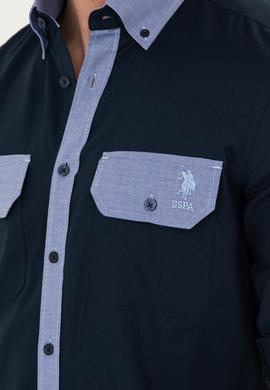 Erkek Lacivert Uzun Kollu Gömlek - 50283811024