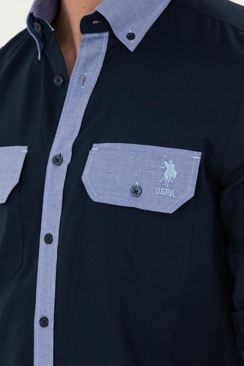 Erkek Lacivert Uzun Kollu Gömlek - 50283811024