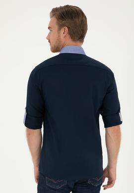 Erkek Lacivert Uzun Kollu Gömlek - 50283811024