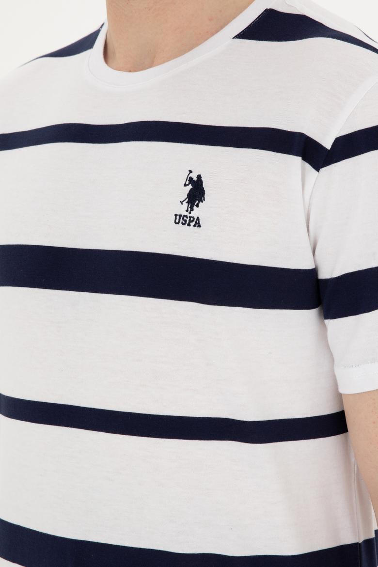 Erkek Regular Fit Bisiklet Yaka Beyaz Tişört - 50287039007